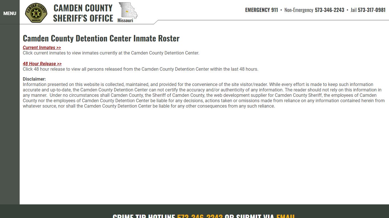 Roster Choose - Camden County Missouri Sheriff's Office